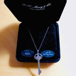 R.H. Macy co. 10k & Sterling Silver Key necklace